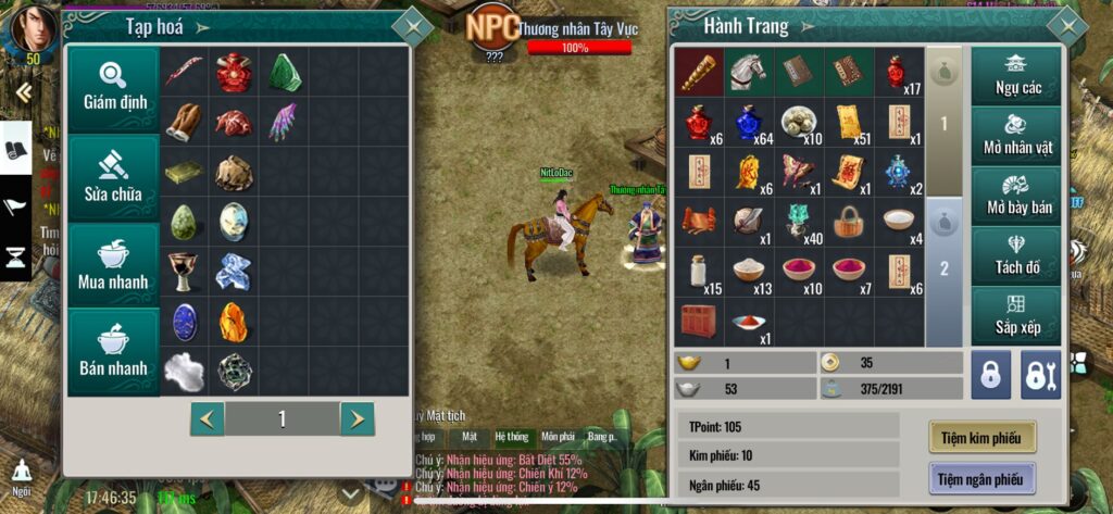 Vị trí thương nhân tây vực võ lâm 2