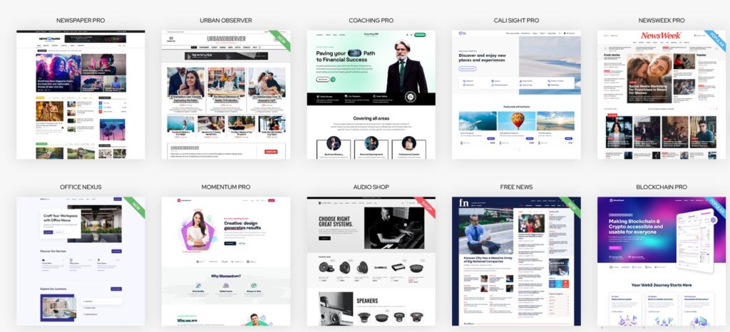 Demo theme newpaper