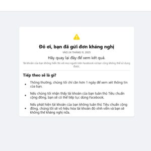 Mở Khóa Facebook 180 Ngày Bị Treo