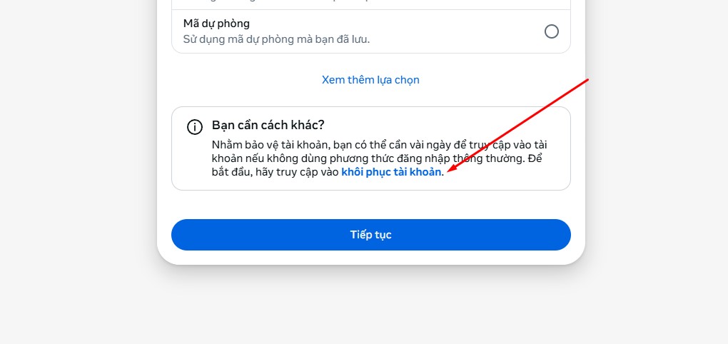 Khôi phục tài khoản