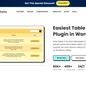 Plugin Ninja Tables Pro 5.2.6