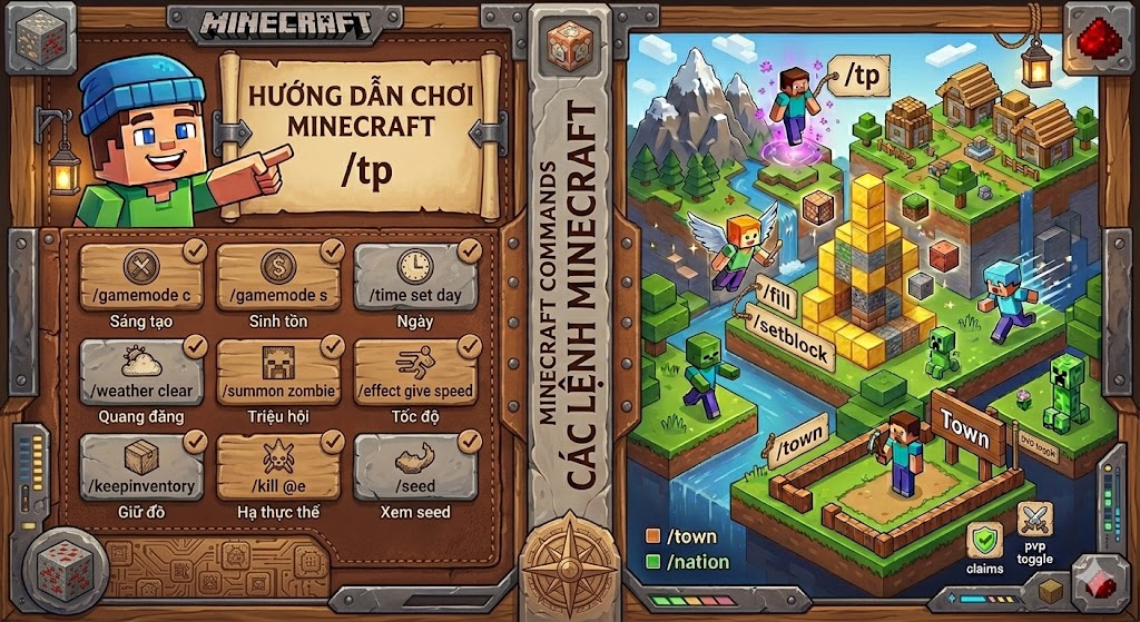 Hướng dẫn chơi Minecraft